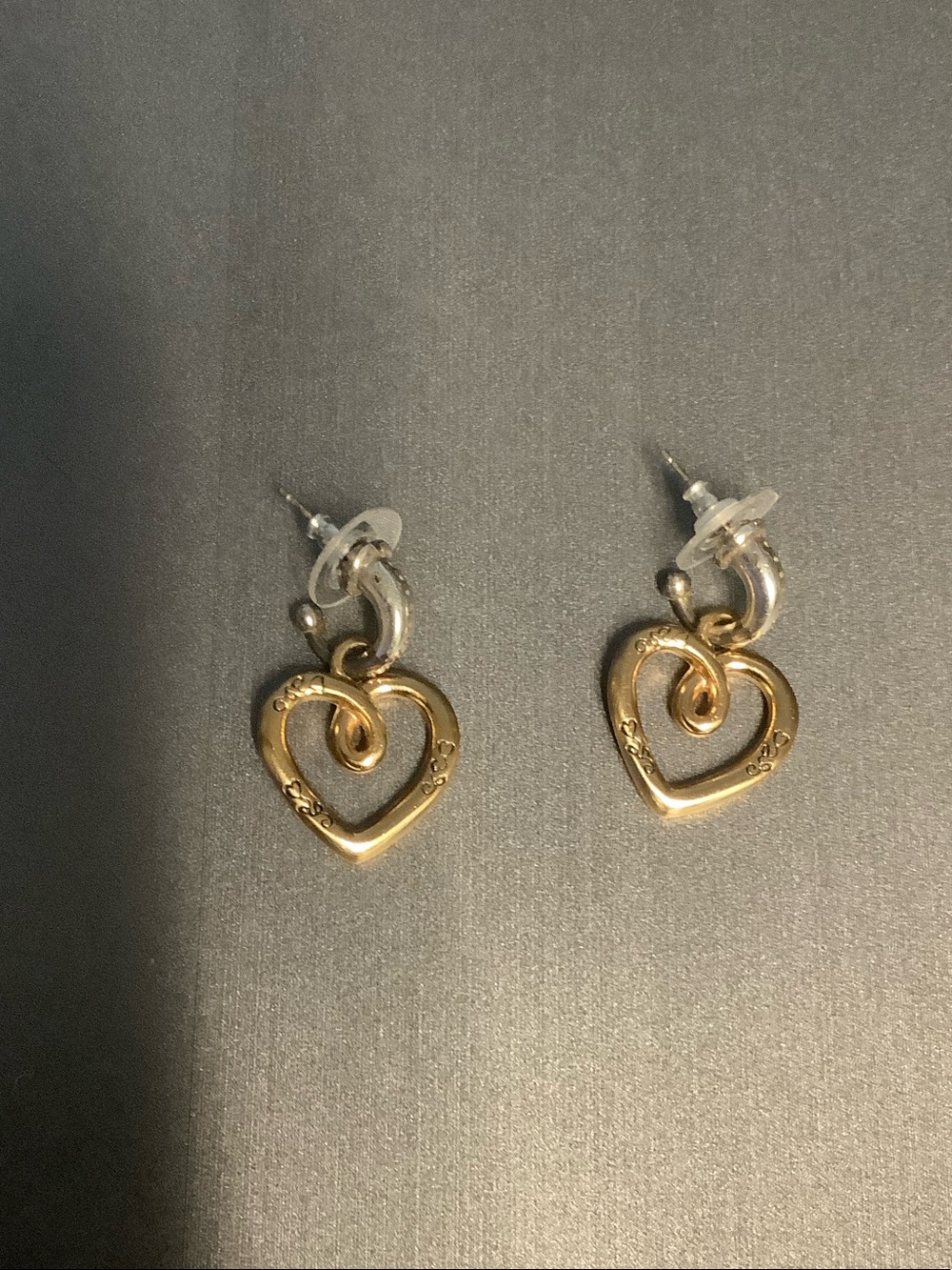 Brighton Gold Heart Drop Earrings - Gold